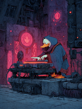 Dax the Duck DJ - Photo Paper Poster