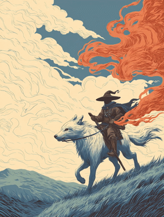 The Embertrail Rider – Desk Mat