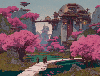 Petals of the Sky Citadel – Photo Paper Poster