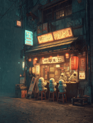 Starlit Noodles – Photo Paper Poster