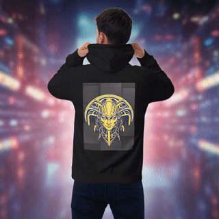 The Mask of Valor: Kara - Unisex Eco Raglan Hoodie