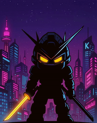 Ryo the Cyber Ronin - MagSafe Tough Case for iPhones 14 to 16