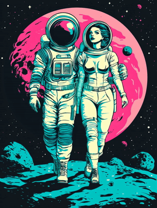 Lunar Stroll – Desk Mat