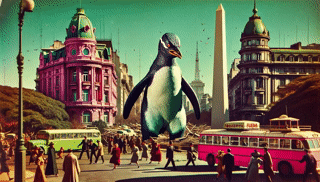 Tango of the Antarctic Monarch - Photo paper poster