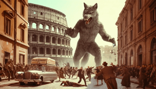 Roma's Howling Shadow - Photo paper poster