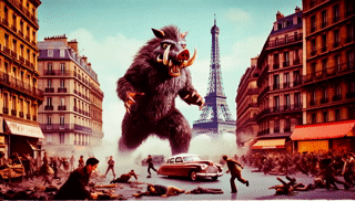 Parisian Tusk Terror - Photo paper poster