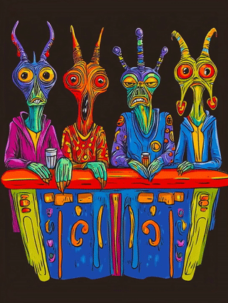 Intergalactic Dive Bar – Desk Mat