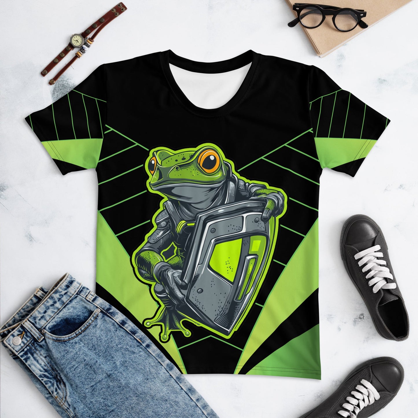 Bullfrog Battalion - Women's All - Over Print T-Shirt - BBairt