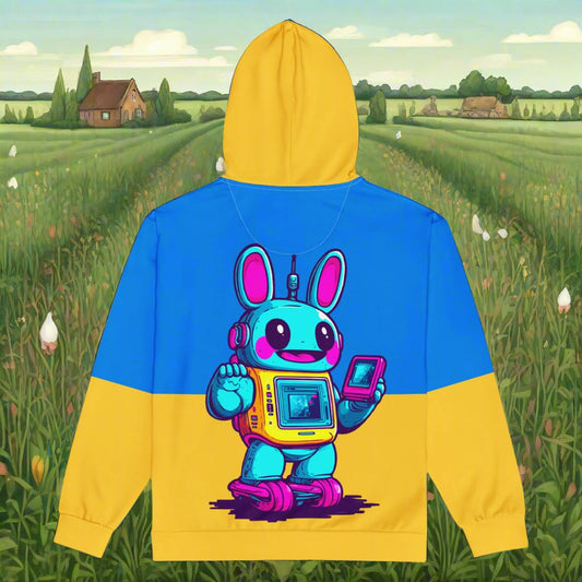 ByteBun the Tech Hopper - Unisex All - Over Print Zip Hoodie - BBairt