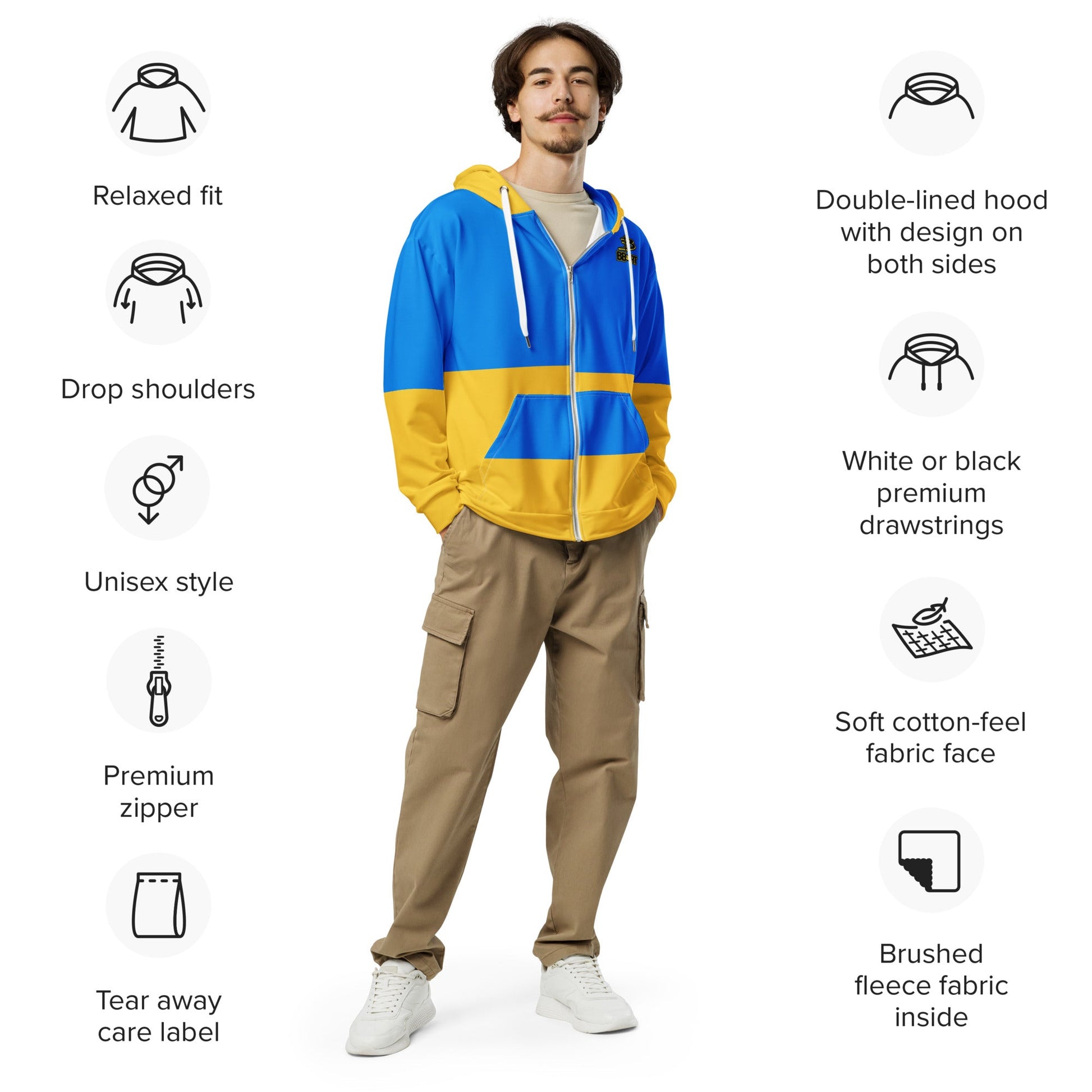 ByteBun the Tech Hopper - Unisex All - Over Print Zip Hoodie - BBairt