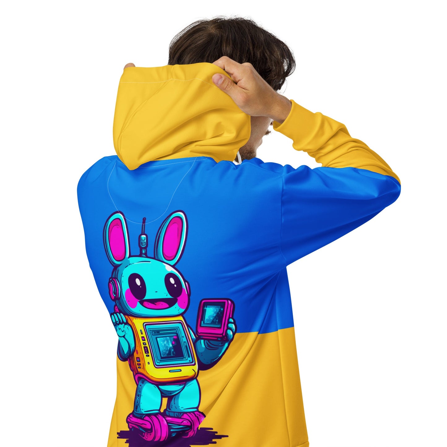 ByteBun the Tech Hopper - Unisex All - Over Print Zip Hoodie - BBairt