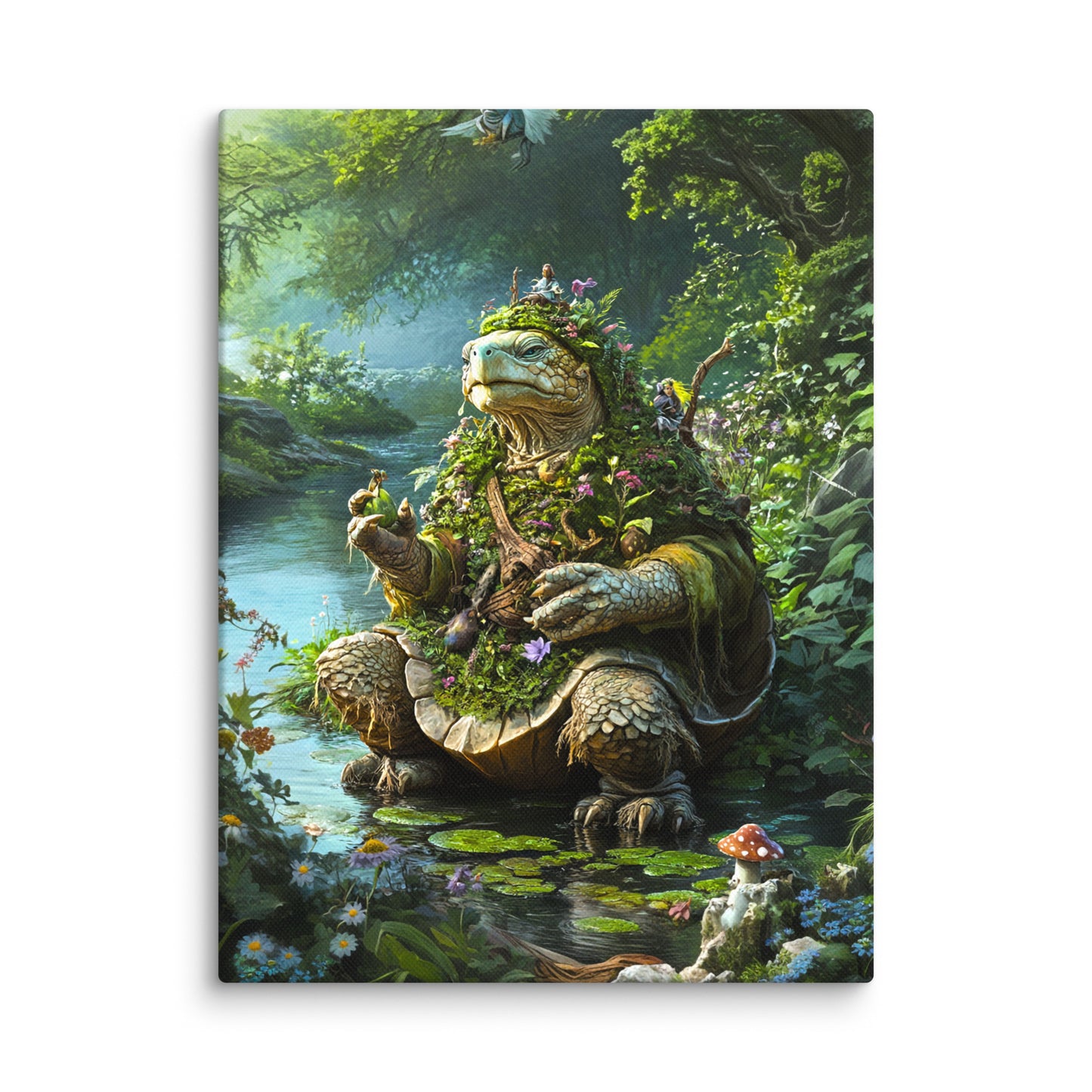 Wiseheart the Druid Turtle - Canvas Print