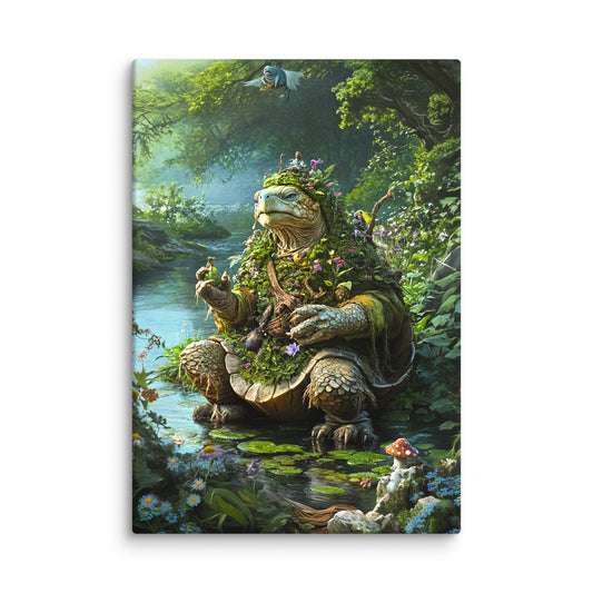 Wiseheart the Druid Turtle - Canvas Print