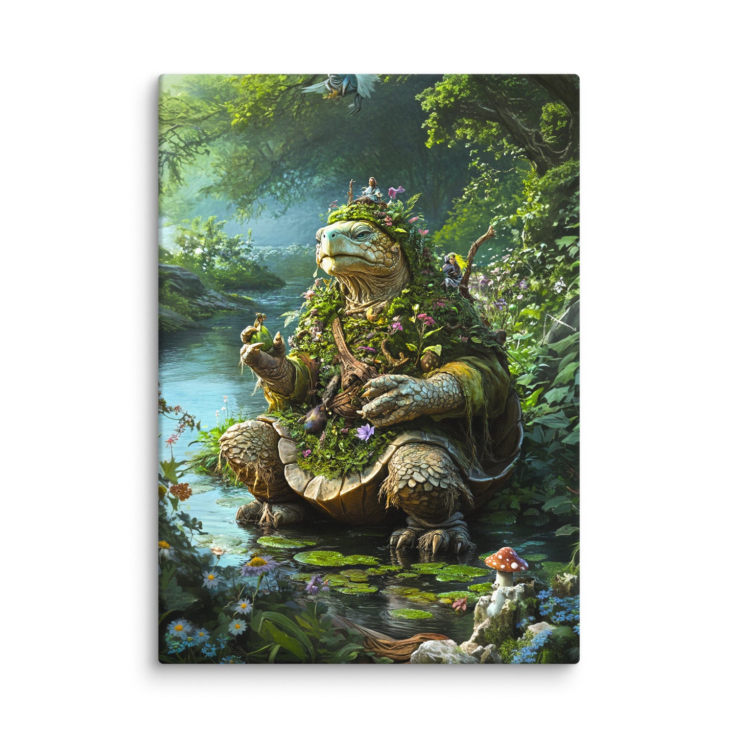 Wiseheart the Druid Turtle - Canvas Print