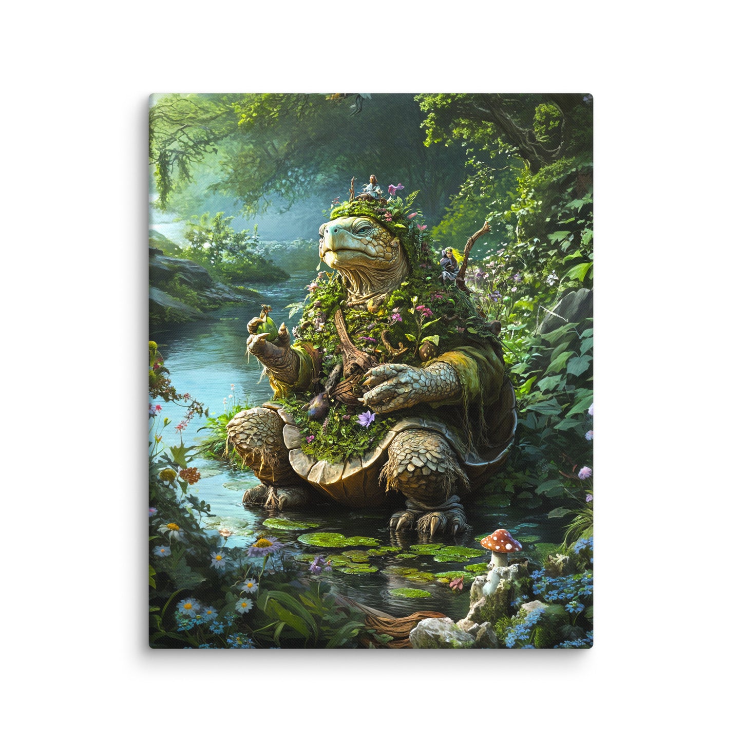 Wiseheart the Druid Turtle - Canvas Print