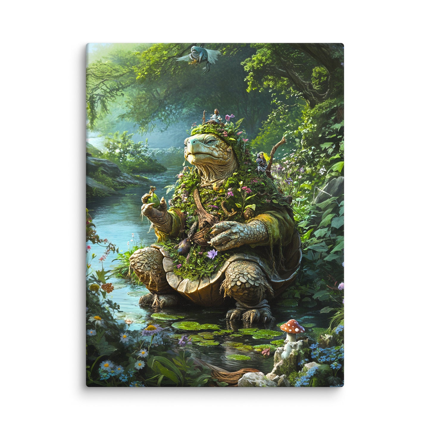 Wiseheart the Druid Turtle - Canvas Print