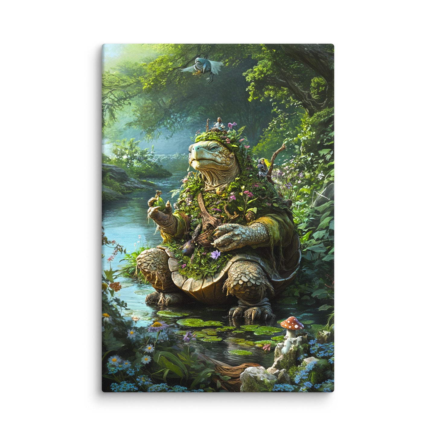 Wiseheart the Druid Turtle - Canvas Print