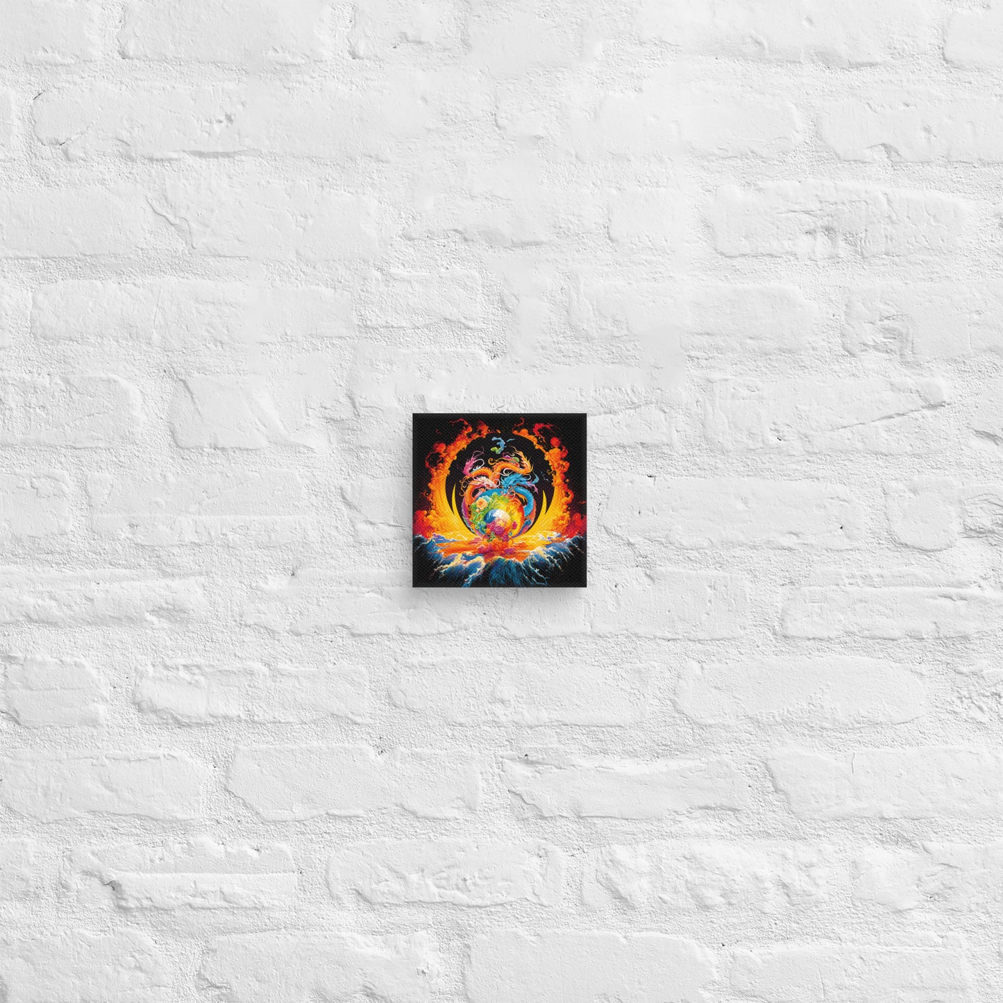 Eternal Harmony: Dual Dragon Canvas Print