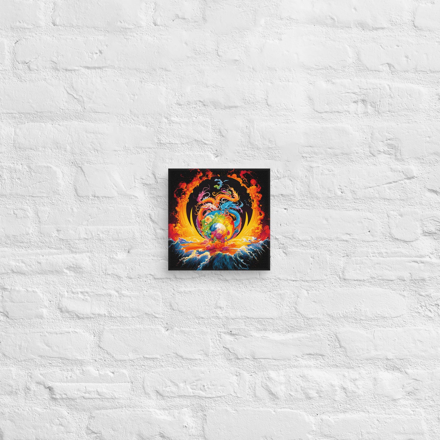 Eternal Harmony: Dual Dragon Canvas Print