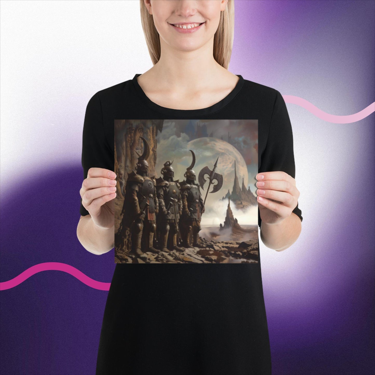Celestial Knights' Stand - Photo paper poster - BBairt