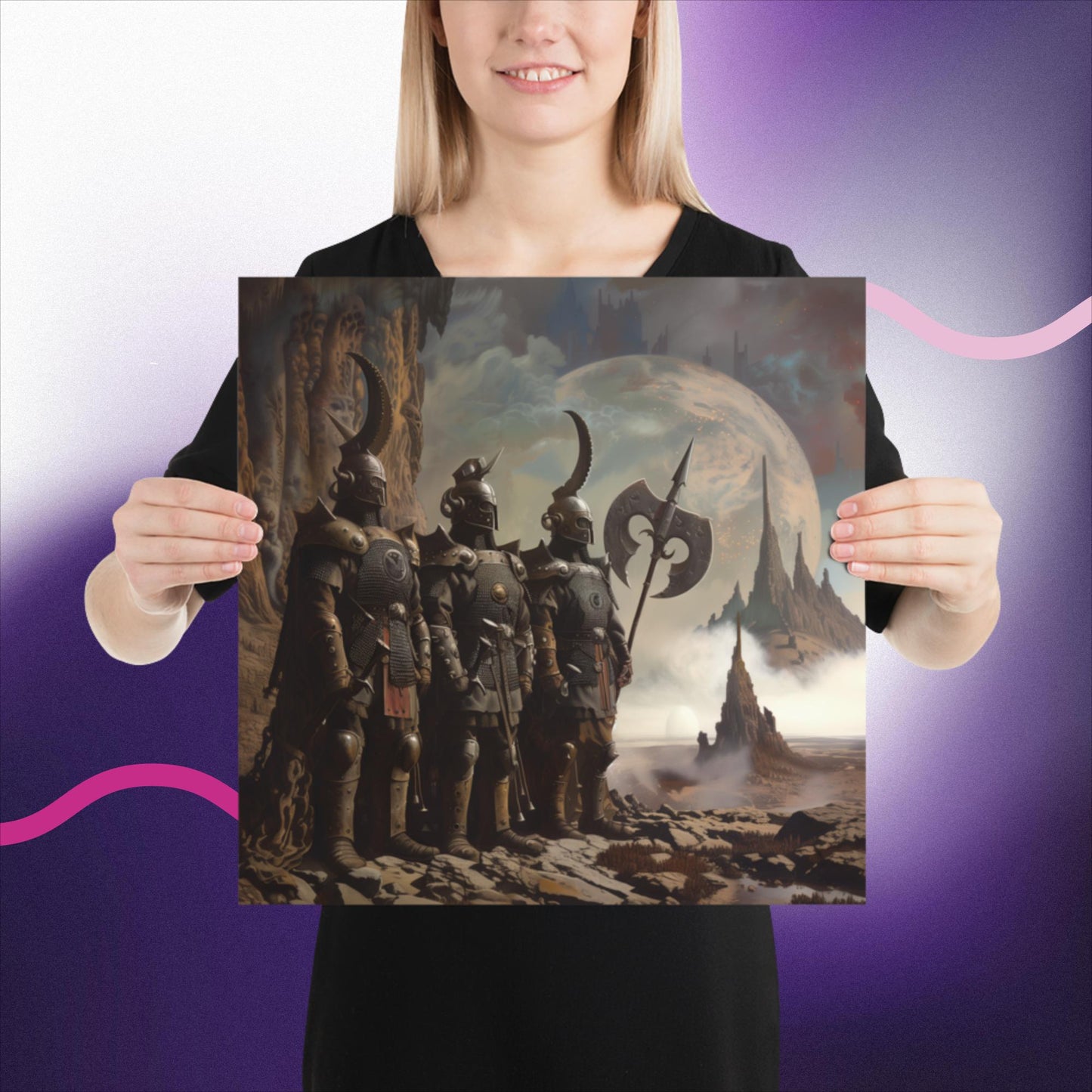 Celestial Knights' Stand - Photo paper poster - BBairt