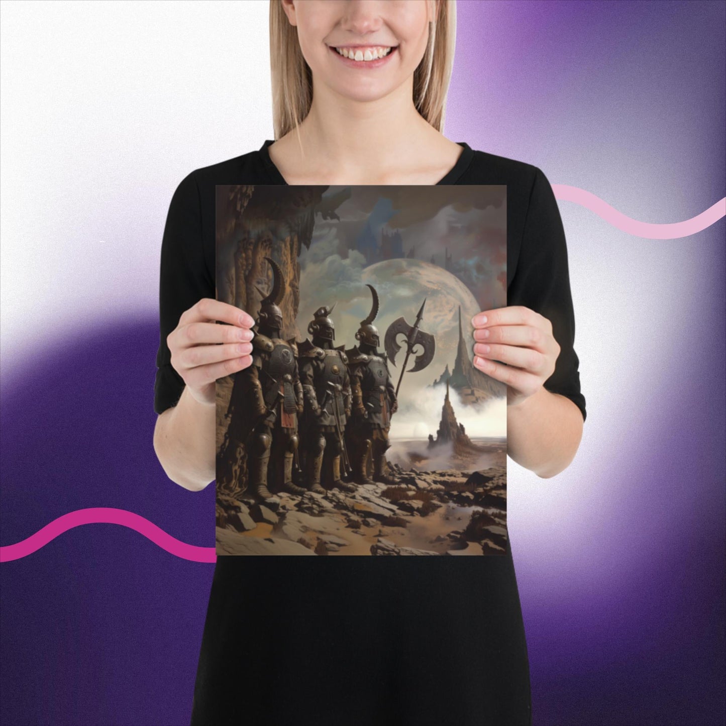 Celestial Knights' Stand - Photo paper poster - BBairt