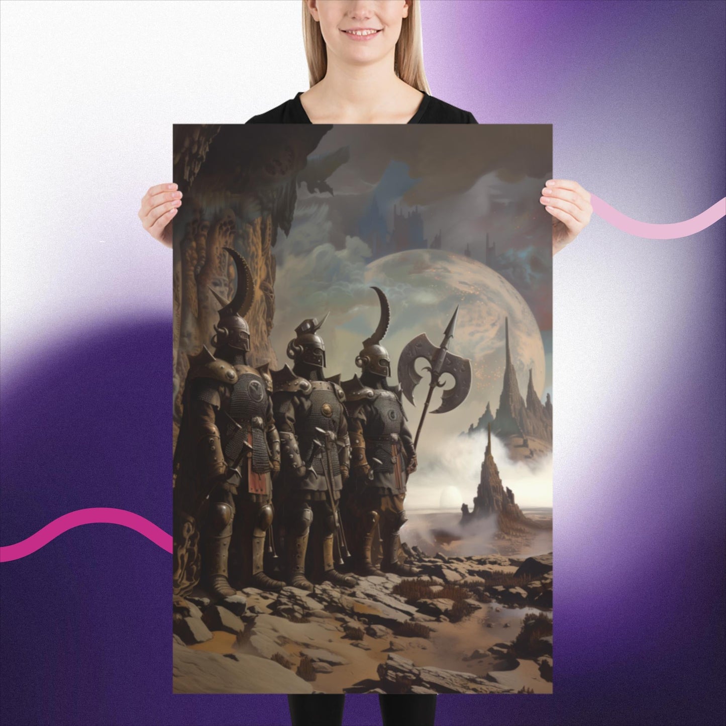 Celestial Knights' Stand - Photo paper poster - BBairt