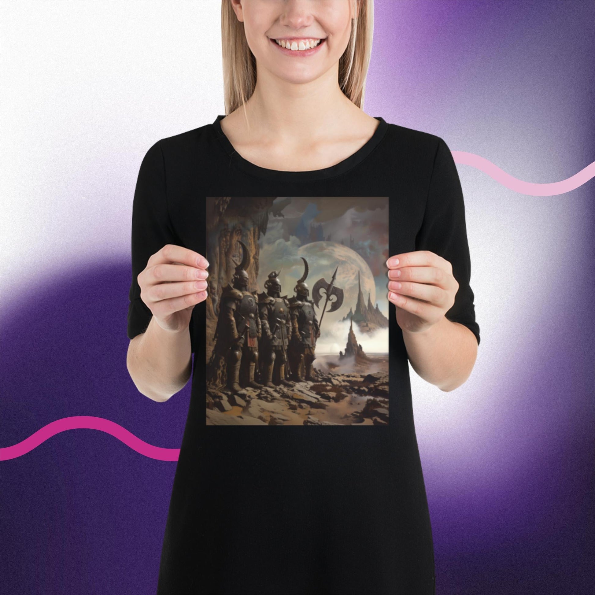 Celestial Knights' Stand - Photo paper poster - BBairt