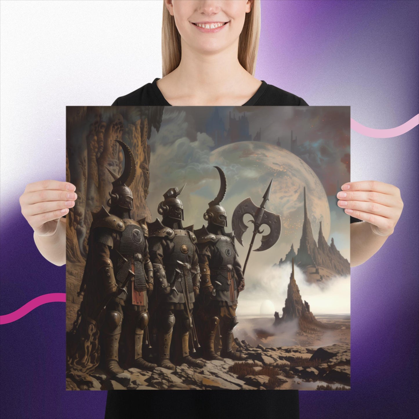 Celestial Knights' Stand - Photo paper poster - BBairt