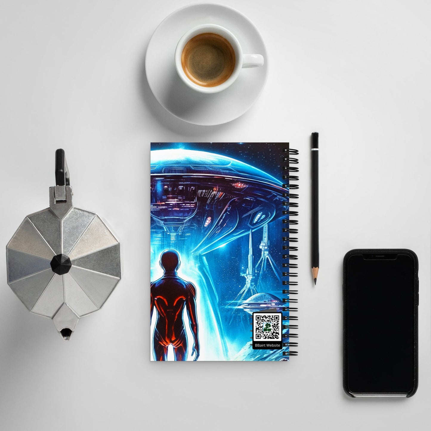Celestial Visitors - Spiral notebook - BBairt