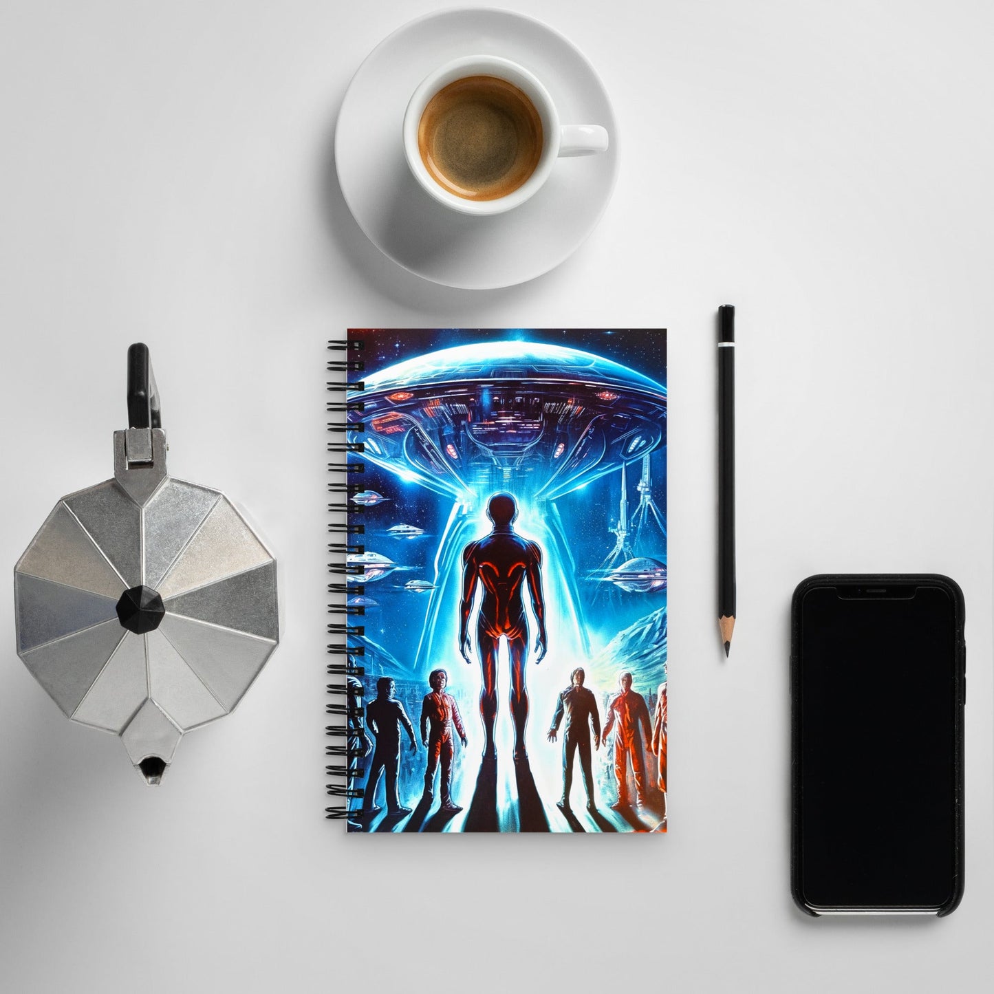 Celestial Visitors - Spiral notebook - BBairt