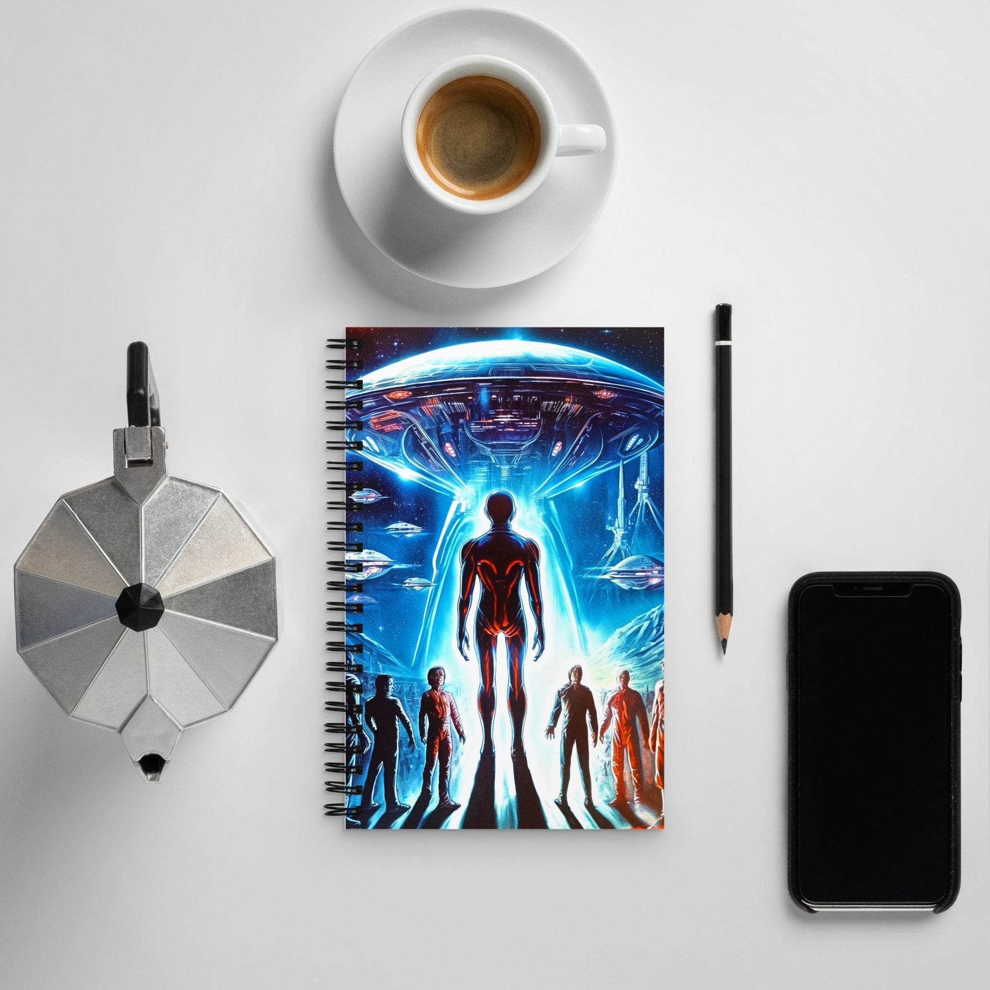 Celestial Visitors - Spiral notebook - BBairt