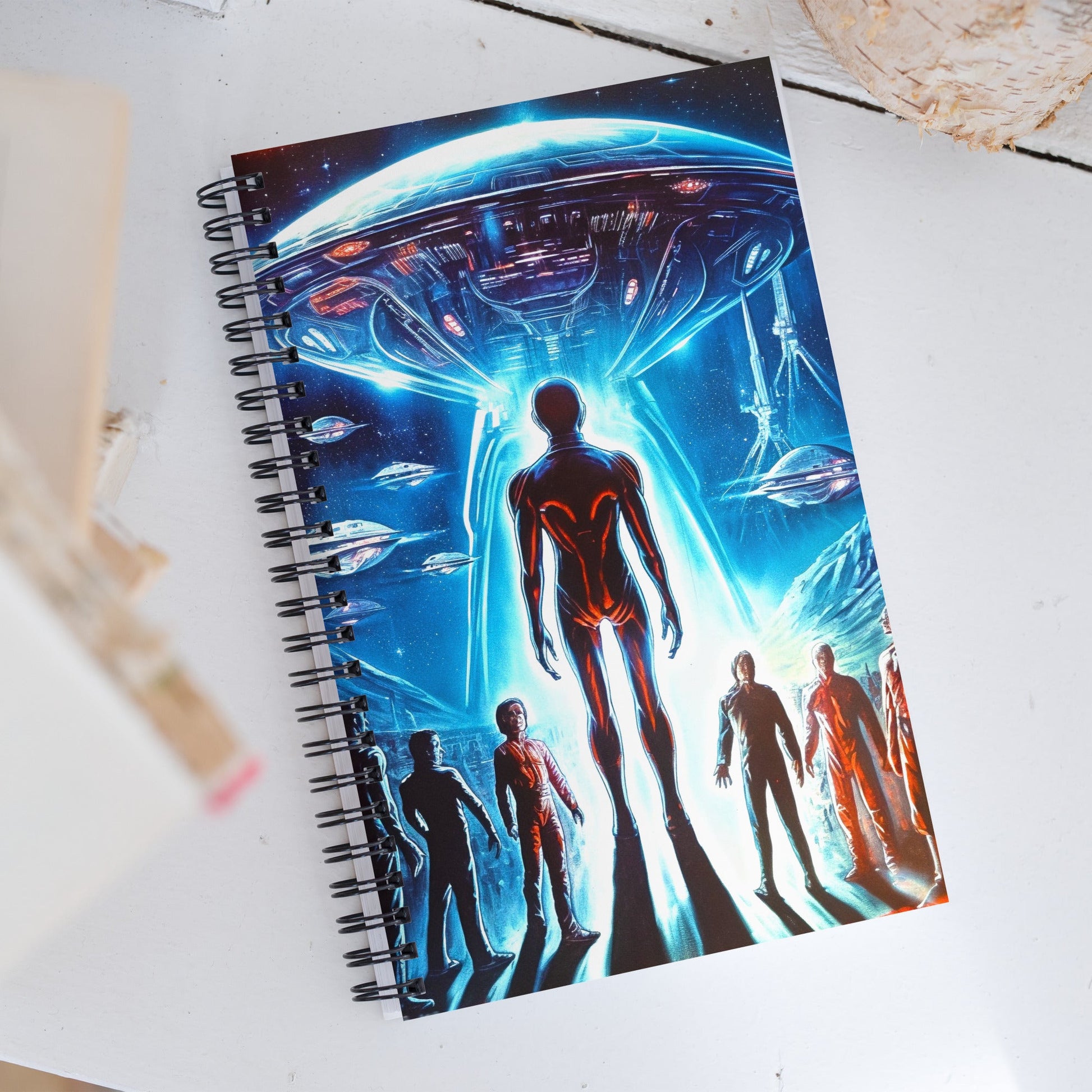 Celestial Visitors - Spiral notebook - BBairt