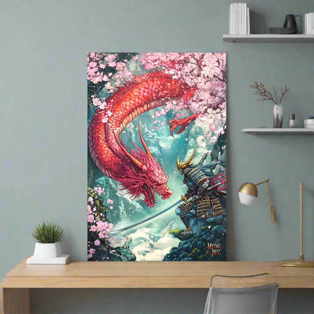 Cherry Blossom Clash Photo Paper Poster - Mythic Jheyz Collection - BBairt