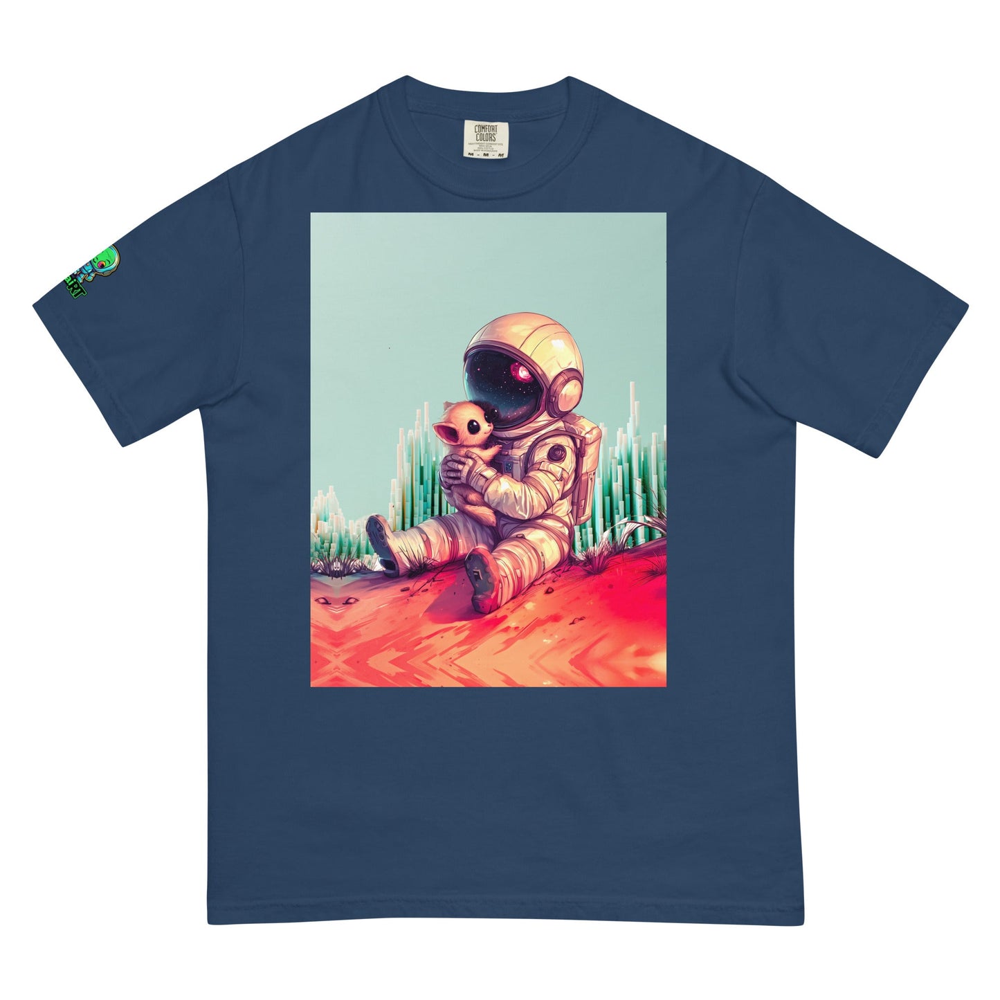 Cosmic Companion - Unisex garment - dyed heavyweight t-shirt - BBairt