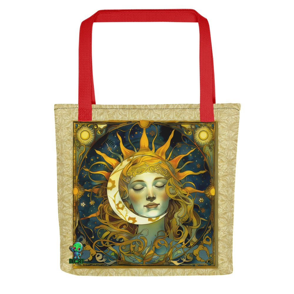 Cosmic Harmony: Sun and Moon Balance - Eco Tote Bag - BBairt