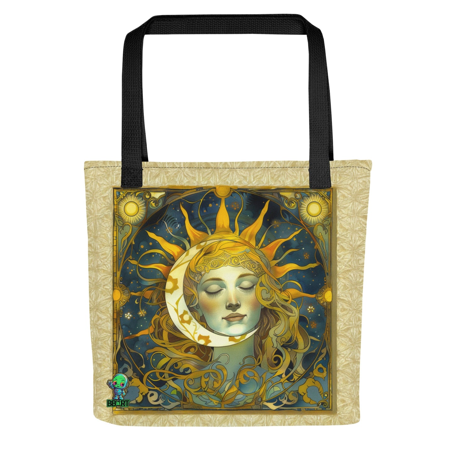 Cosmic Harmony: Sun and Moon Balance - Eco Tote Bag - BBairt