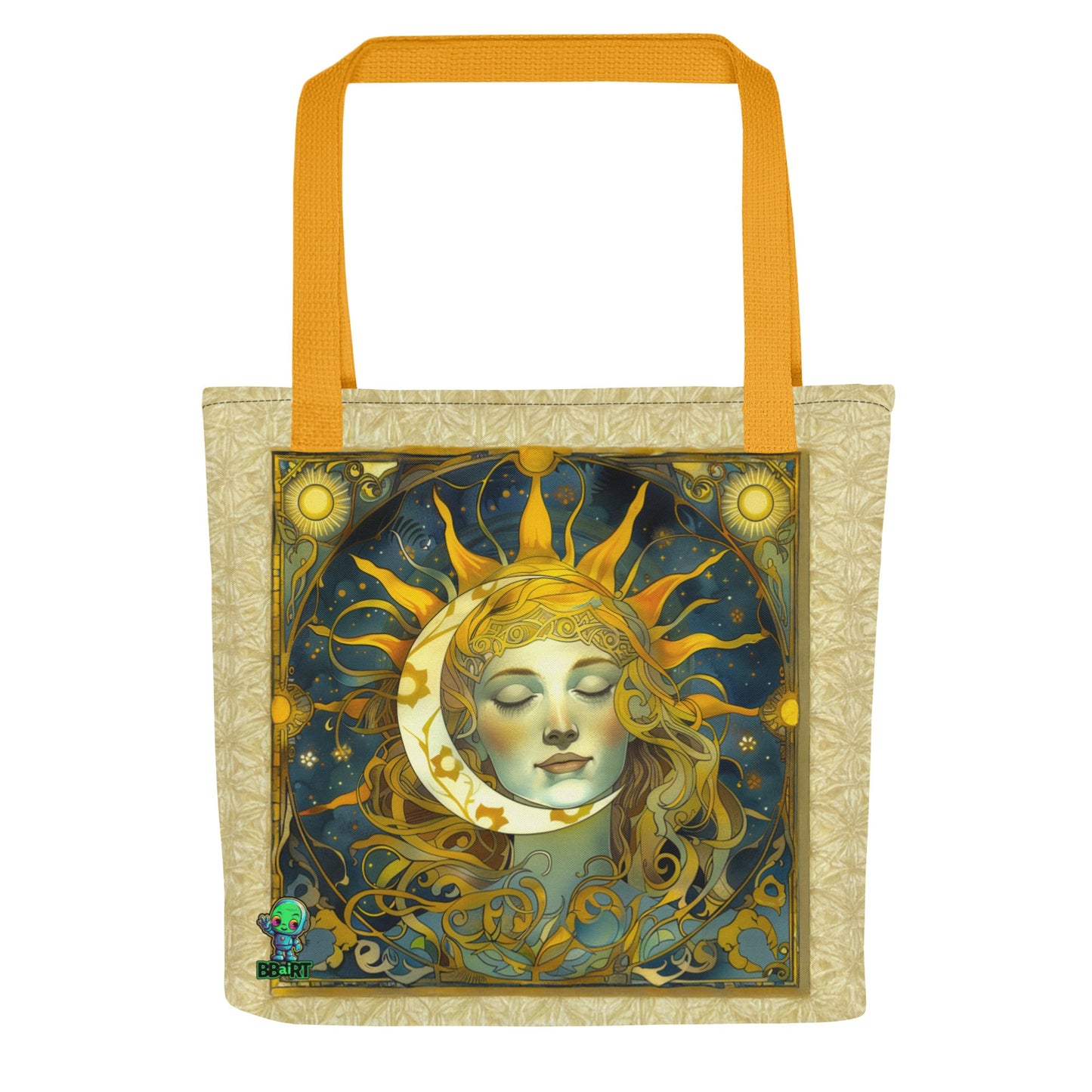 Cosmic Harmony: Sun and Moon Balance - Eco Tote Bag - BBairt