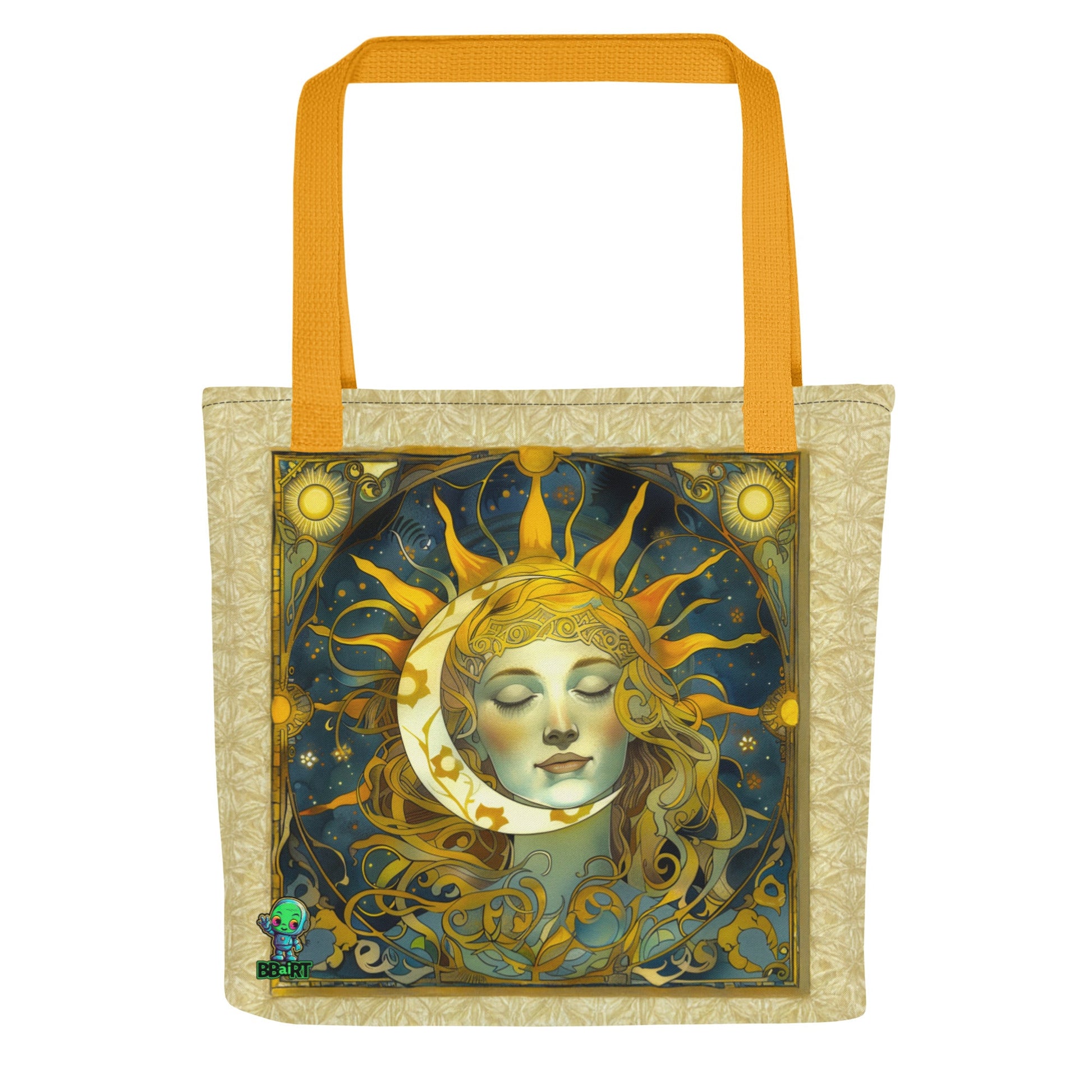 Cosmic Harmony: Sun and Moon Balance - Eco Tote Bag - BBairt
