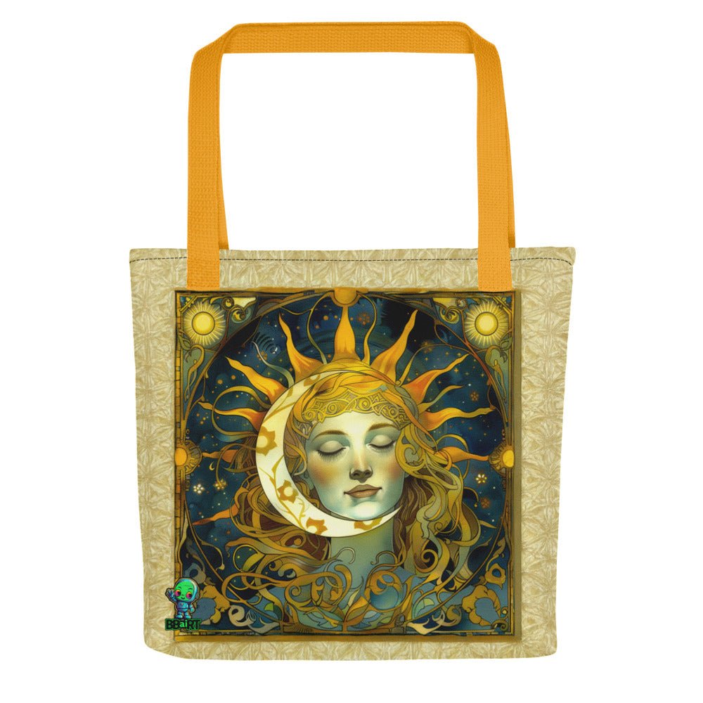 Cosmic Harmony: Sun and Moon Balance - Eco Tote Bag - BBairt