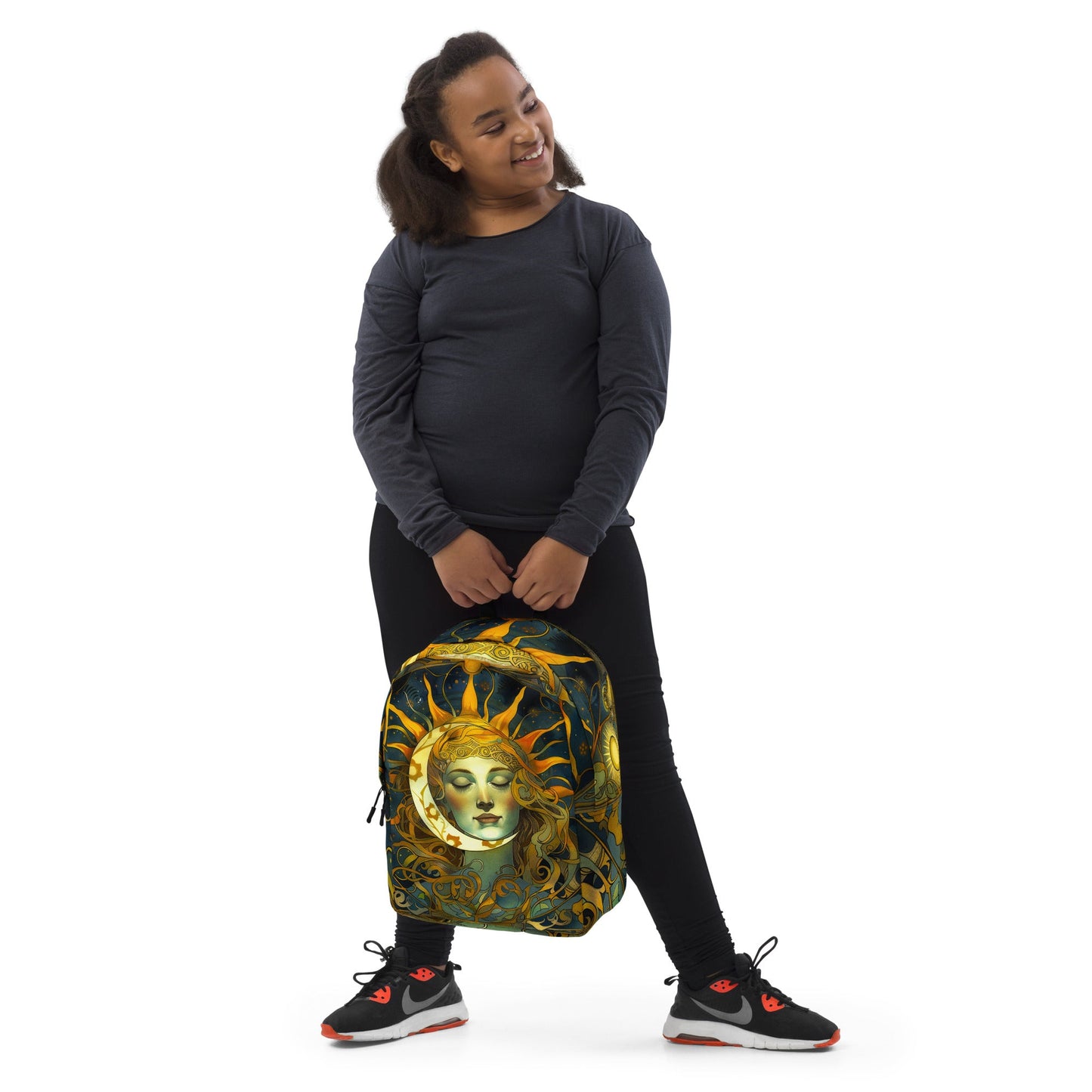 Cosmic Harmony: Sun and Moon Balance - Minimalist Backpack - BBairt