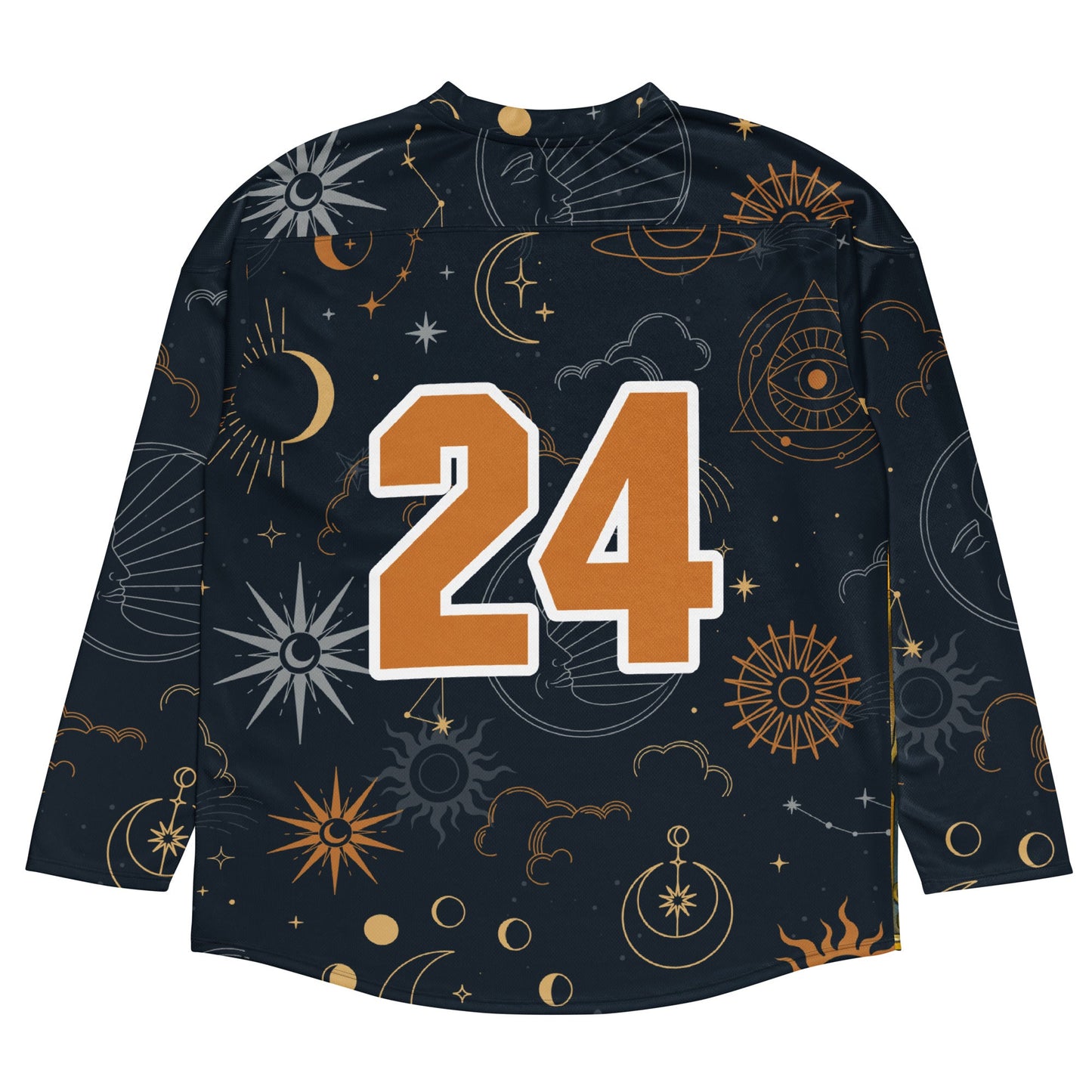 Cosmic Harmony: Sun and Moon Balance - Recycled Hockey Fan Jersey - BBairt