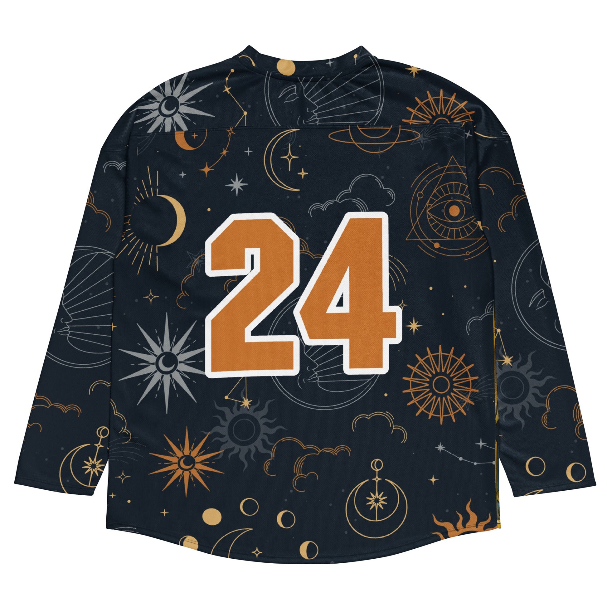 Cosmic Harmony: Sun and Moon Balance - Recycled Hockey Fan Jersey - BBairt