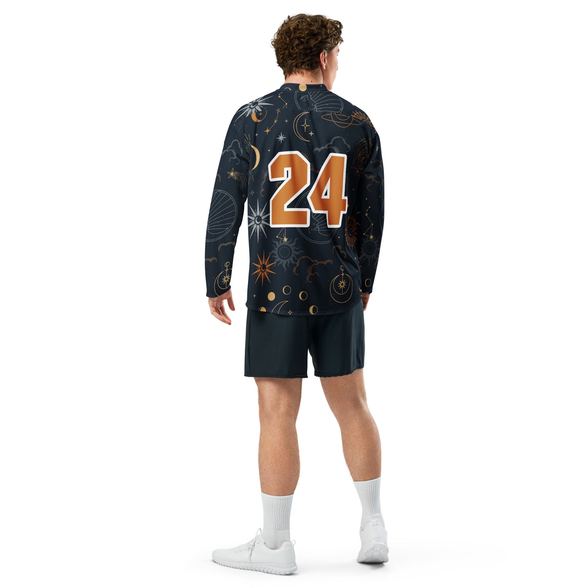 Cosmic Harmony: Sun and Moon Balance - Recycled Hockey Fan Jersey - BBairt