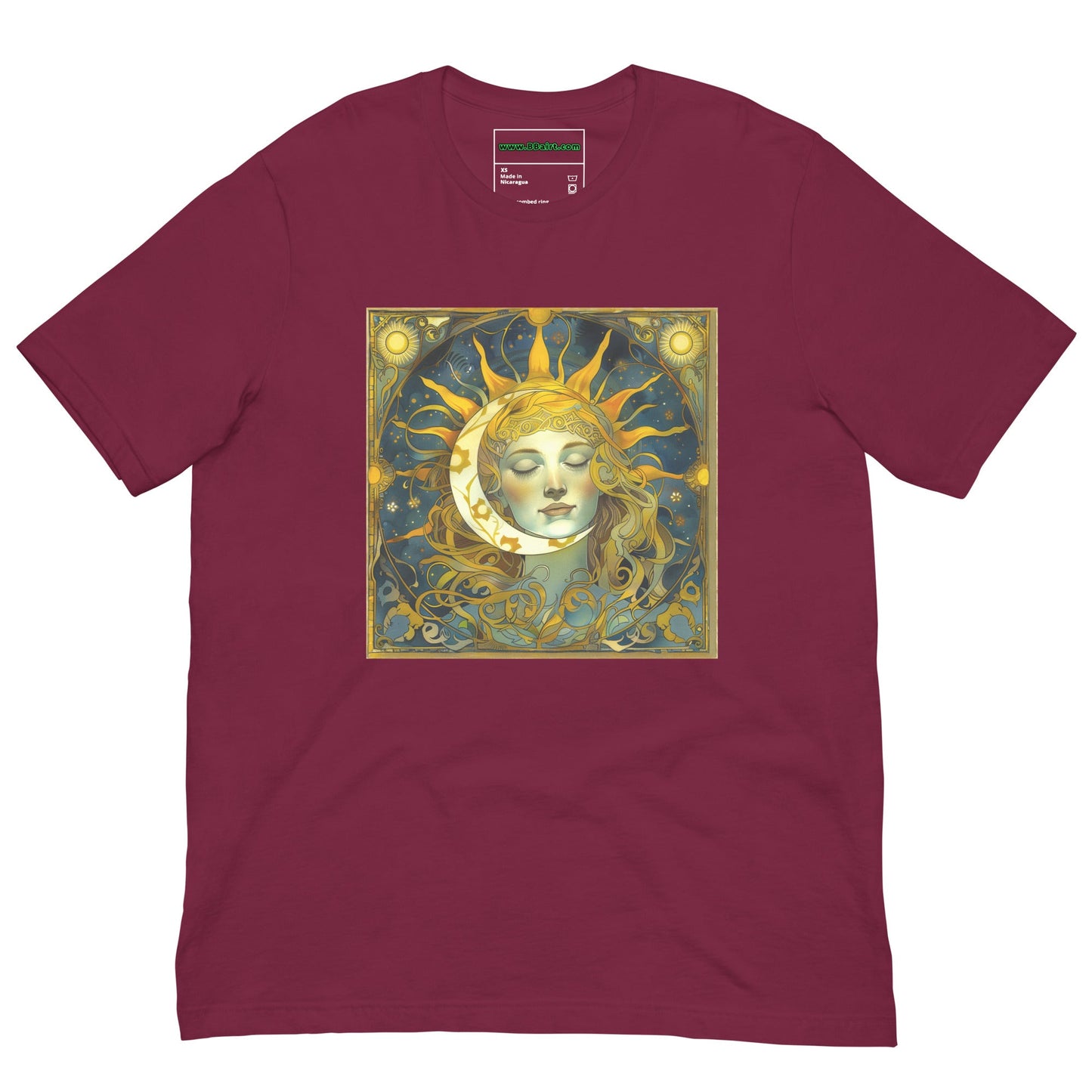 Cosmic Harmony: Sun and Moon Balance - Unisex T-Shirt - BBairt