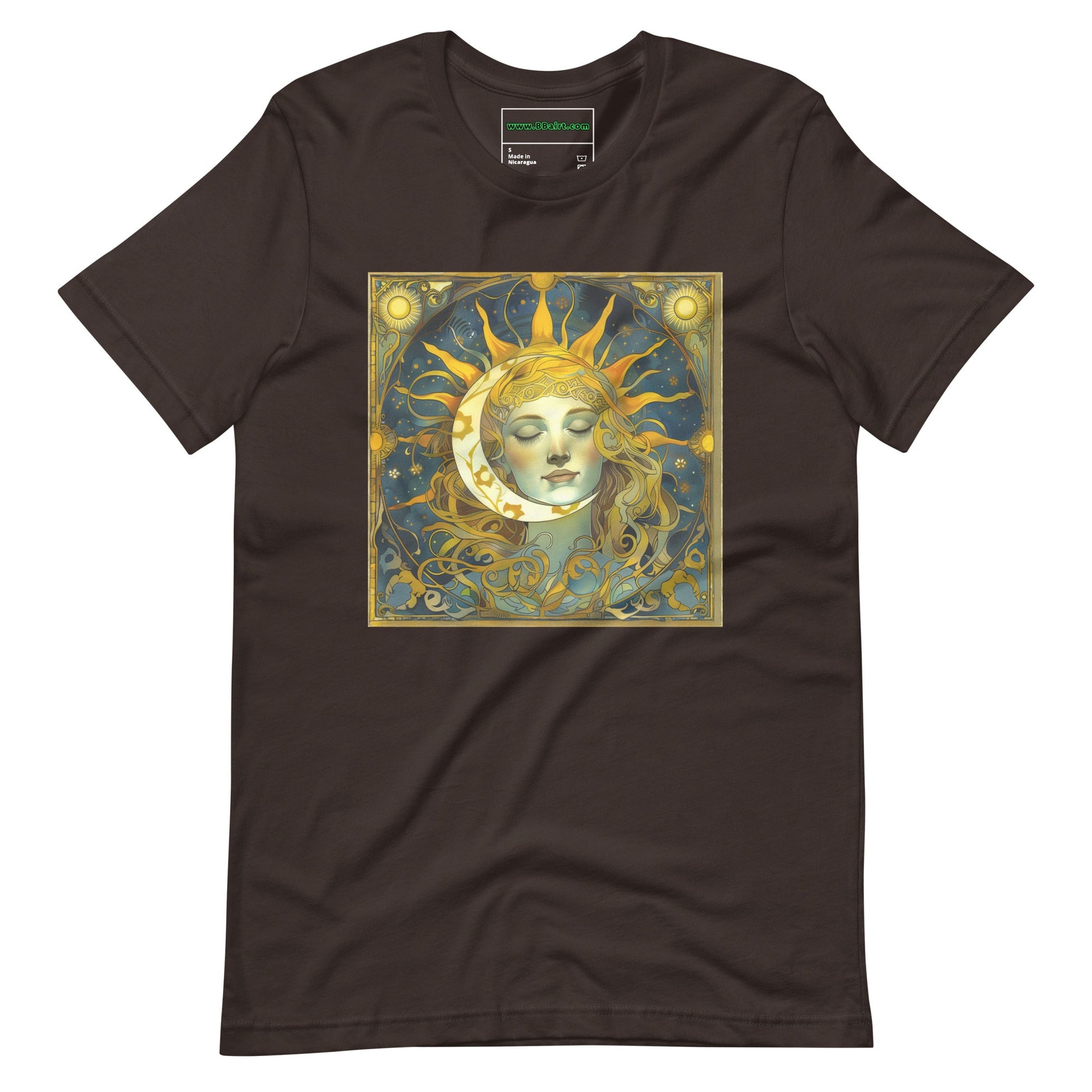 Cosmic Harmony: Sun and Moon Balance - Unisex T-Shirt - BBairt