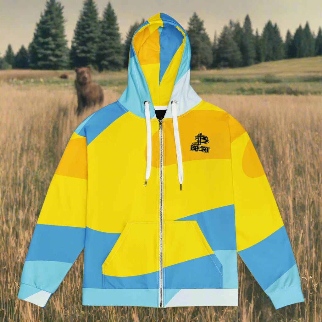 Cosmo the Cuddlebear - Unisex All - Over Print Zip Hoodie - BBairt