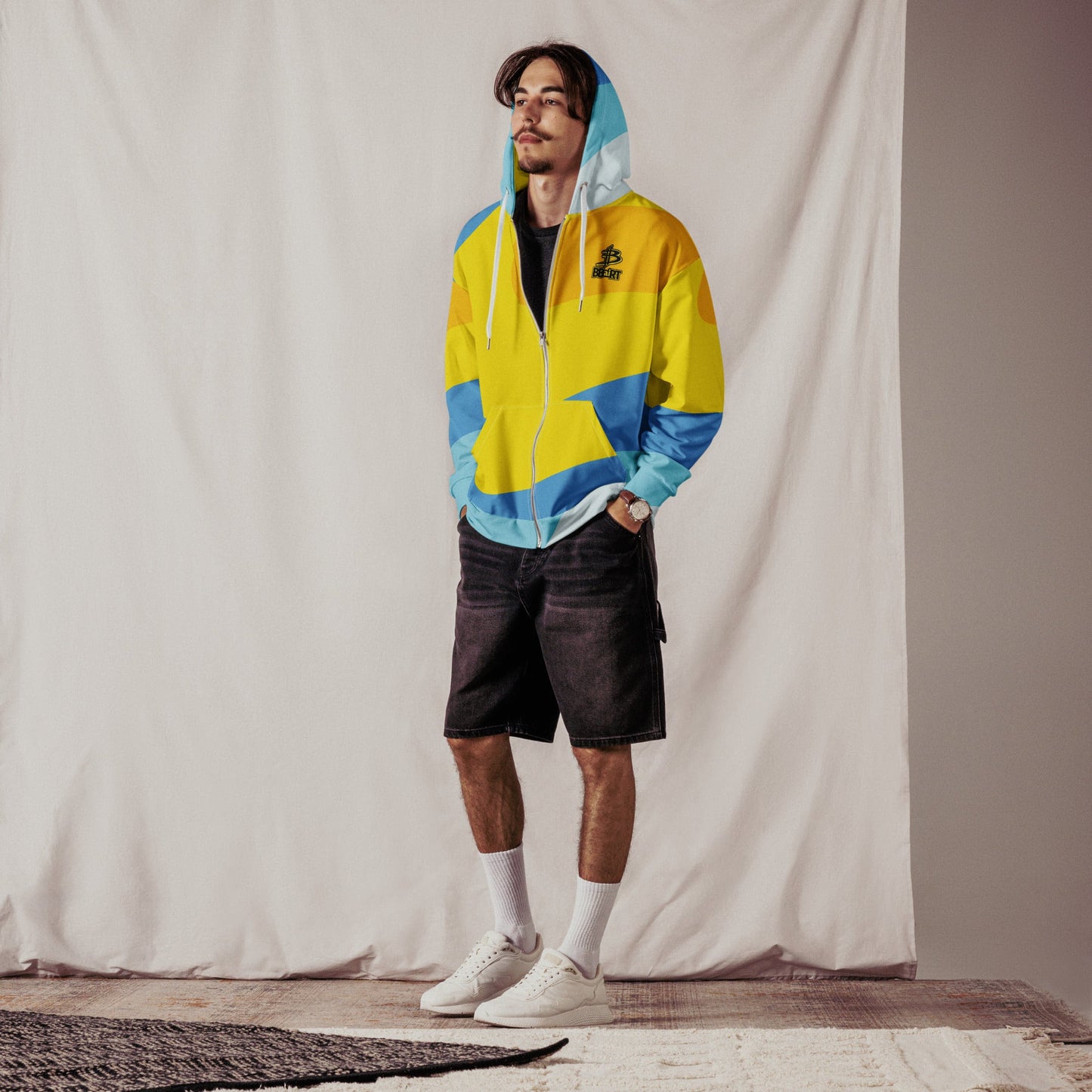 Cosmo the Cuddlebear - Unisex All - Over Print Zip Hoodie - BBairt