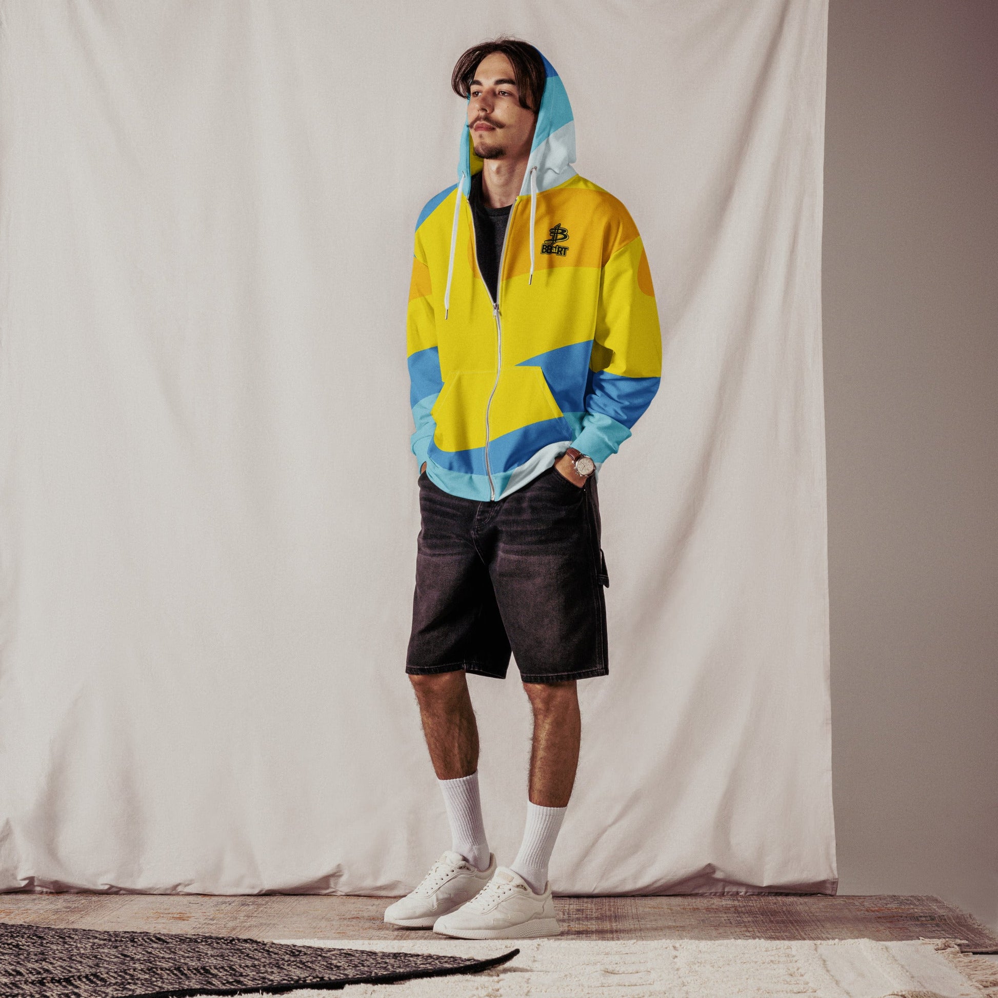 Cosmo the Cuddlebear - Unisex All - Over Print Zip Hoodie - BBairt