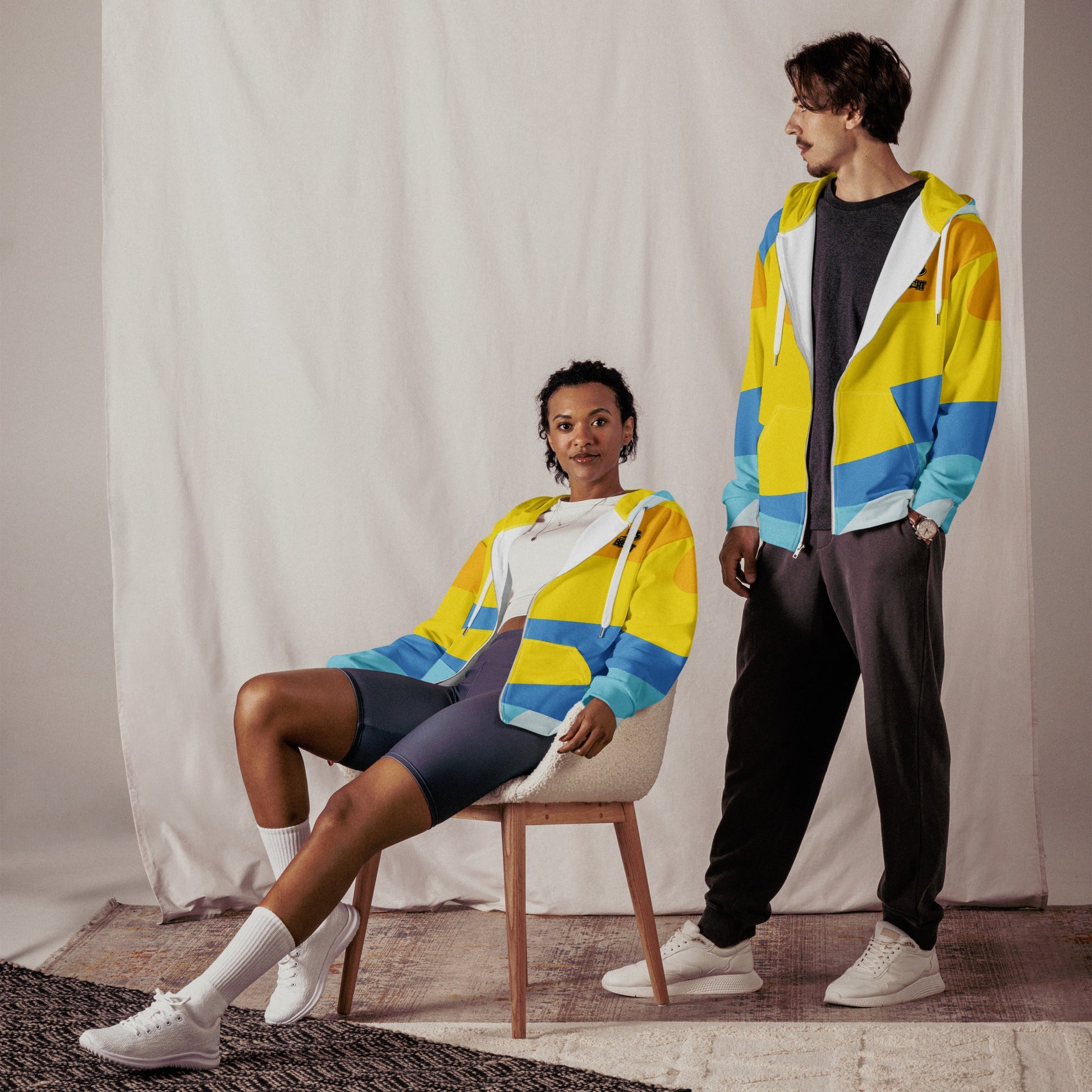 Cosmo the Cuddlebear - Unisex All - Over Print Zip Hoodie - BBairt